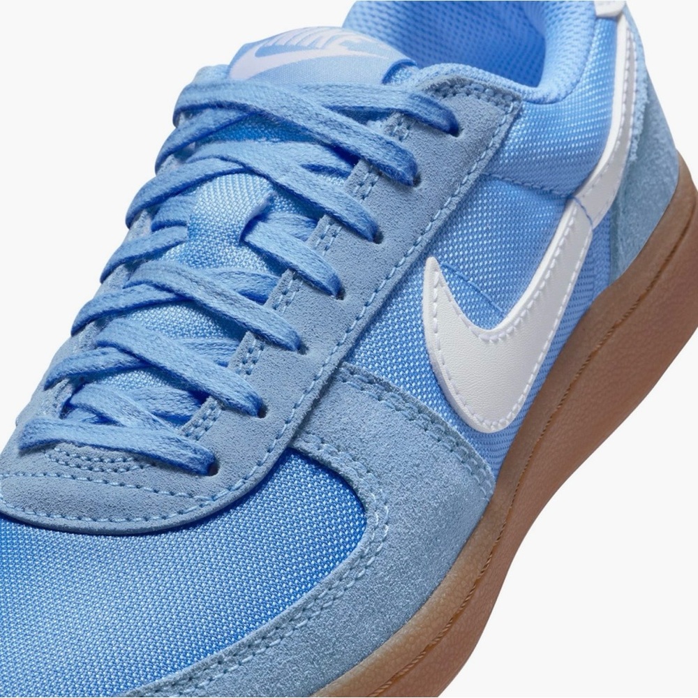 NEW!  Light Blue Suede & Mesh Sneakers with Gum Sole. KIDS SIZE 3.5 - Picture 7 of 10